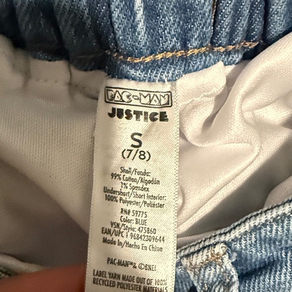 Justice pac man collection Denim Skirt with Yellow Pixel Design - Picture 3 of 3